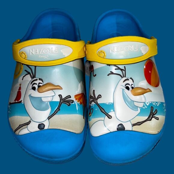 Toddler CROCS Disney Frozen Olaf Clog Electric Blue Size 12 13 - Picture 3 of 8